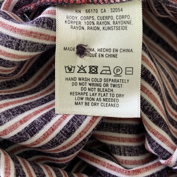 Anthropologie Maeve Striped Tunic Length Button Down EUC Size Small - Picture 8 of 8